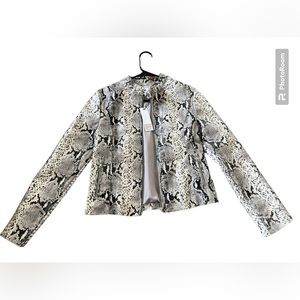 NWT BB Dakota Faux Leather Snake Skin Jacket